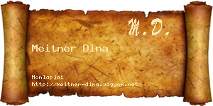 Meitner Dina névjegykártya